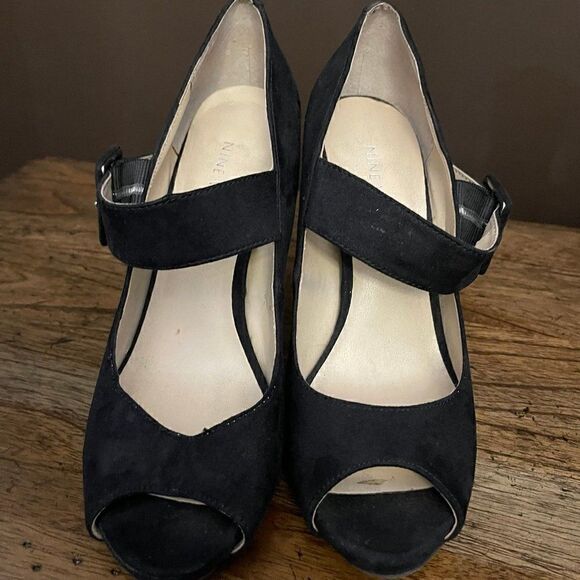 Nine West Black Heels 7.5 - Picture 3 of 8